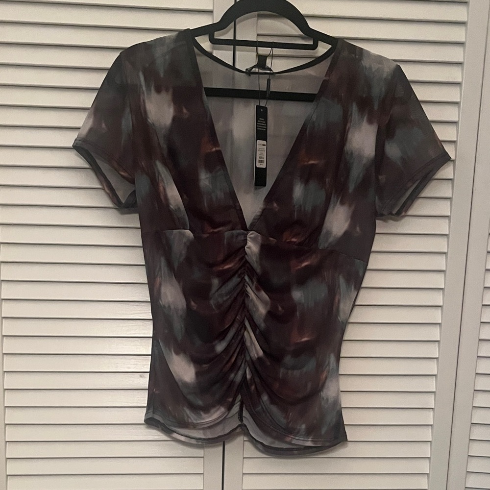 Fashion Nova Multicolor Tie-Dye Blouse